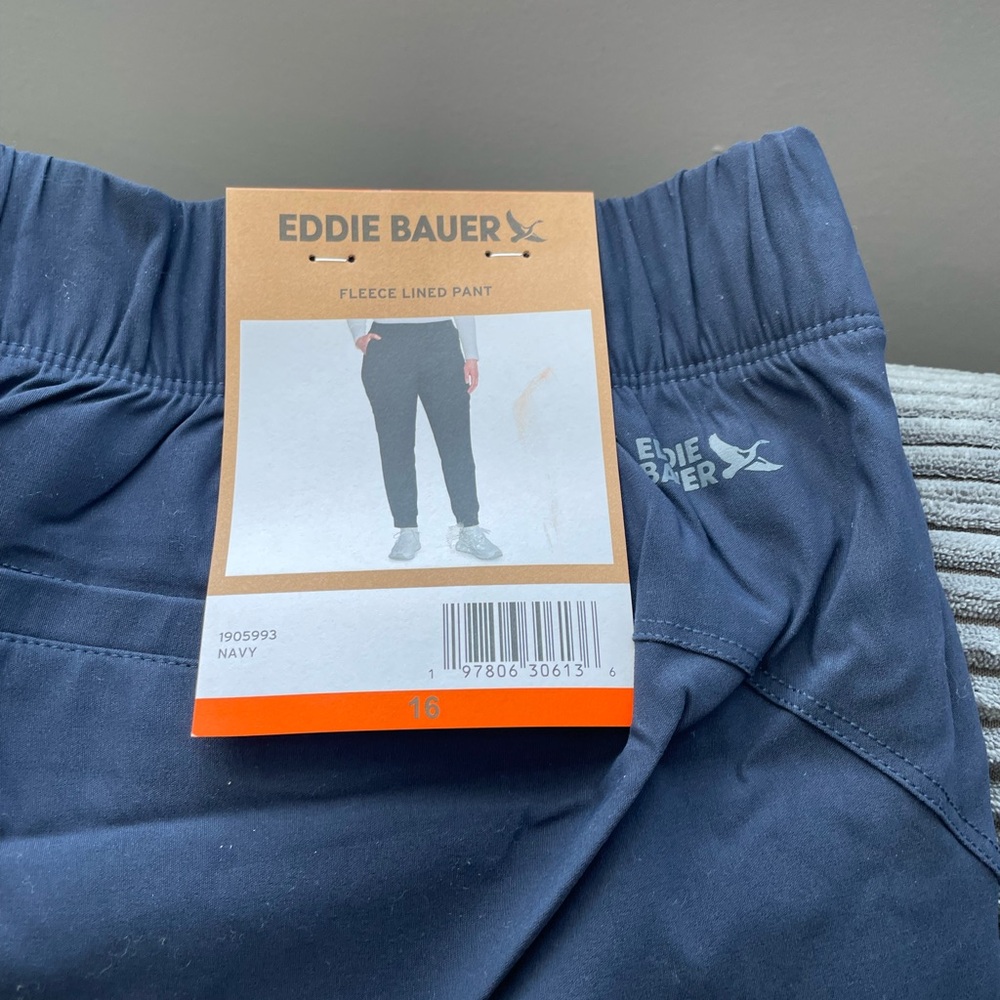 Eddie Bauer Women's Rainier Fleece Lined Jogger Pant size 16